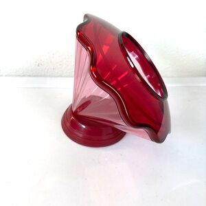 Candy dish Tupperware Bonbonniere vintage 80s 90s Red Serveware acrylic ruby